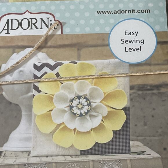 ADORNit Fabric Wrap Frame Kit - Cut & Sew Fabric Art Project - Finished size 8" - Picture 3 of 10